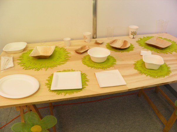 Piatti realizzati in mater-bi