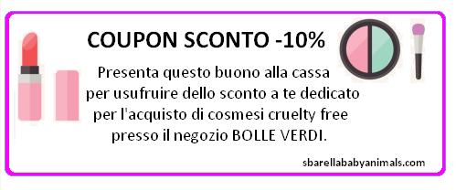 coupon sconto make up cruelty free