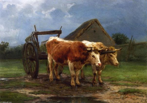 Rosa-Bonheur-Oxen-Pulling-a-Cart
